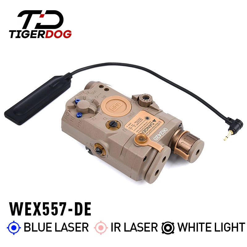 Tactical AN PEQ-15 Red Dot Laser White LED Flashlight IR Laser Weapon  Sightt Hunting Rifle Green Blue PEQ DBAL Laser 20mm Rail