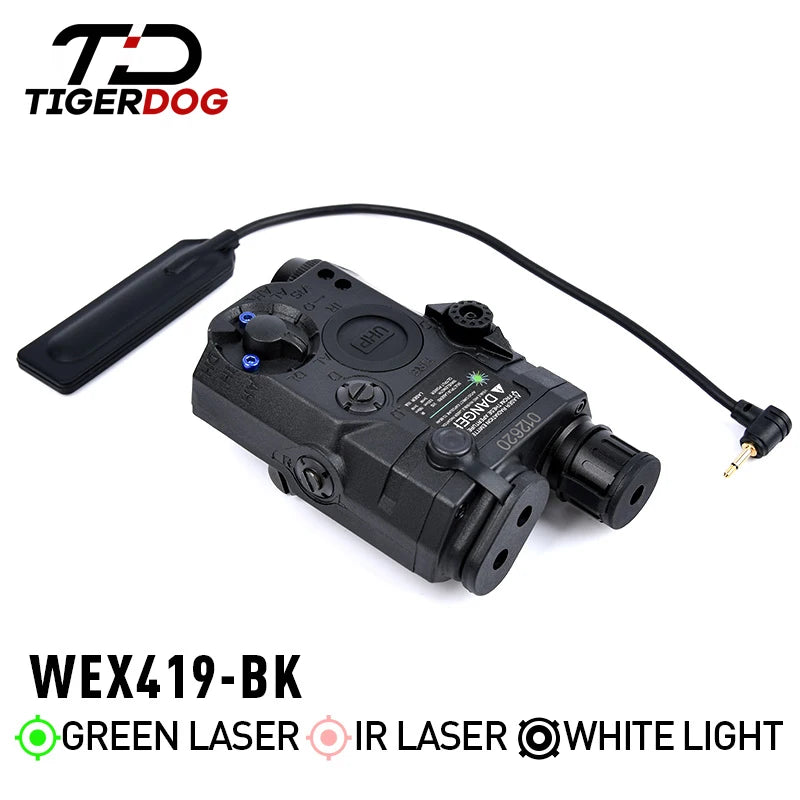 Tactical AN PEQ-15 Red Dot Laser White LED Flashlight IR Laser Weapon  Sightt Hunting Rifle Green Blue PEQ DBAL Laser 20mm Rail