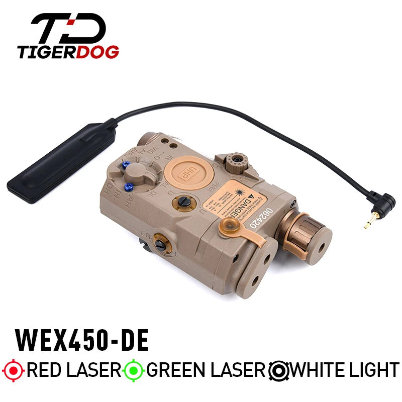 Tactical AN PEQ-15 Red Dot Laser White LED Flashlight IR Laser Weapon  Sightt Hunting Rifle Green Blue PEQ DBAL Laser 20mm Rail