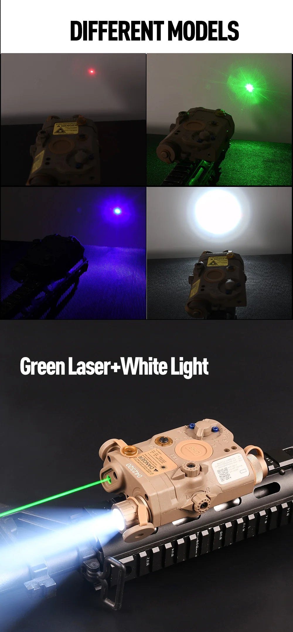 Tactical AN PEQ-15 Red Dot Laser White LED Flashlight IR Laser Weapon  Sightt Hunting Rifle Green Blue PEQ DBAL Laser 20mm Rail