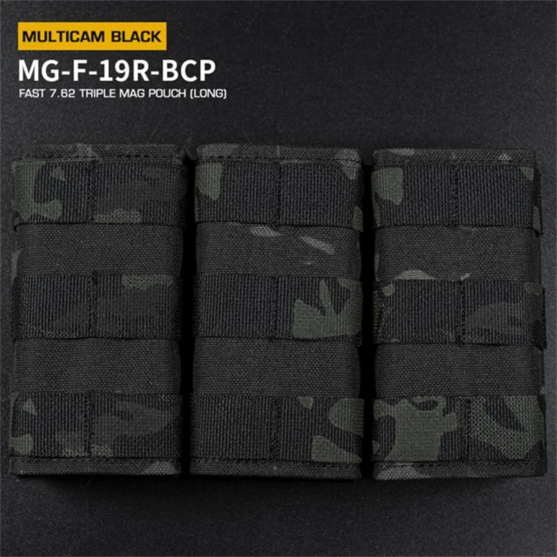 ERQYGRA Tactical Hunting Holsters Fast 7.62 Triple Mag Molle Pouch Long Bag Pistol Magazine Paintball Airsoft System Accessories