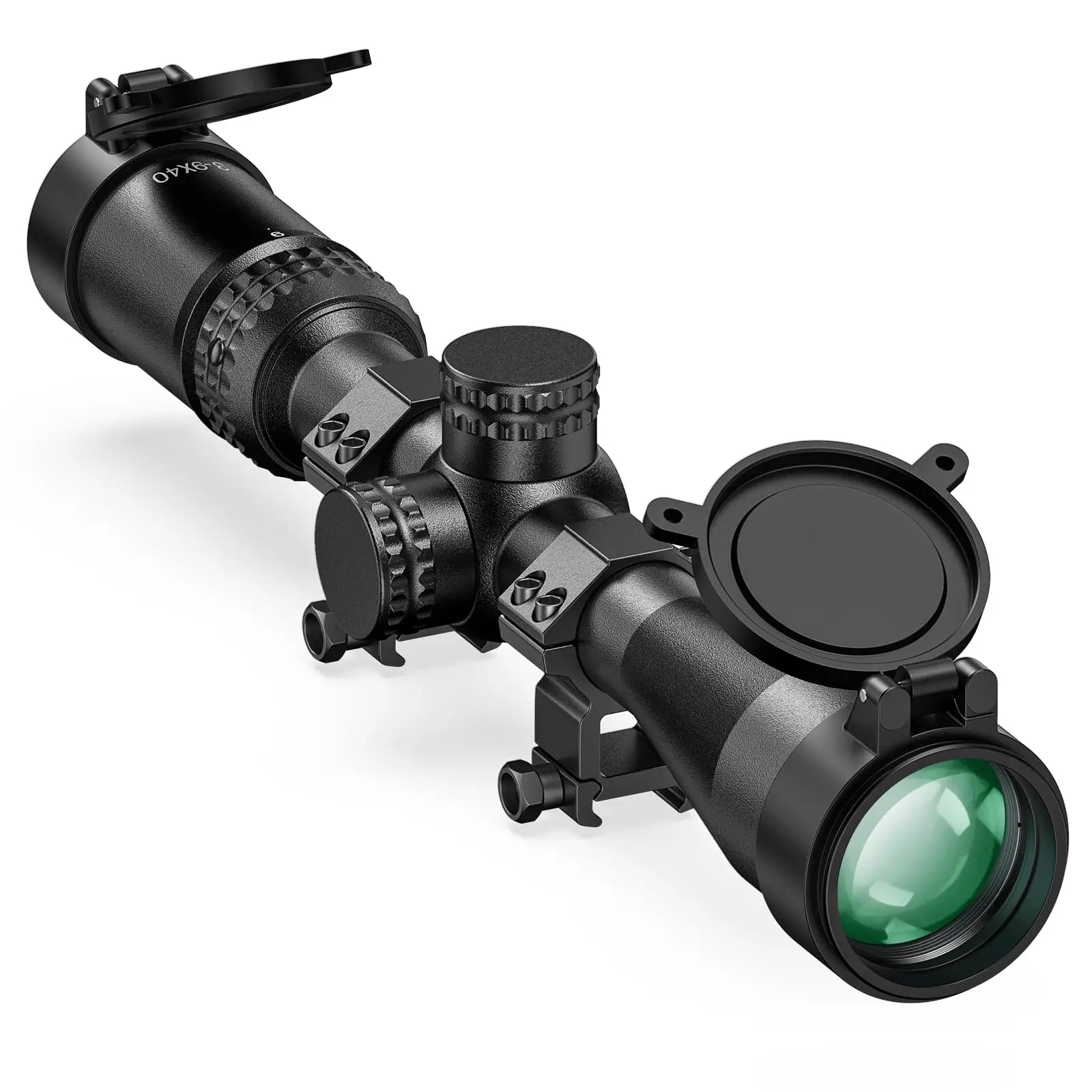 MidTen JackalHowl F02 Rifle Scope 1-inch Tube SFP Rifle Scope with 20mm Rings Second Focal Plane