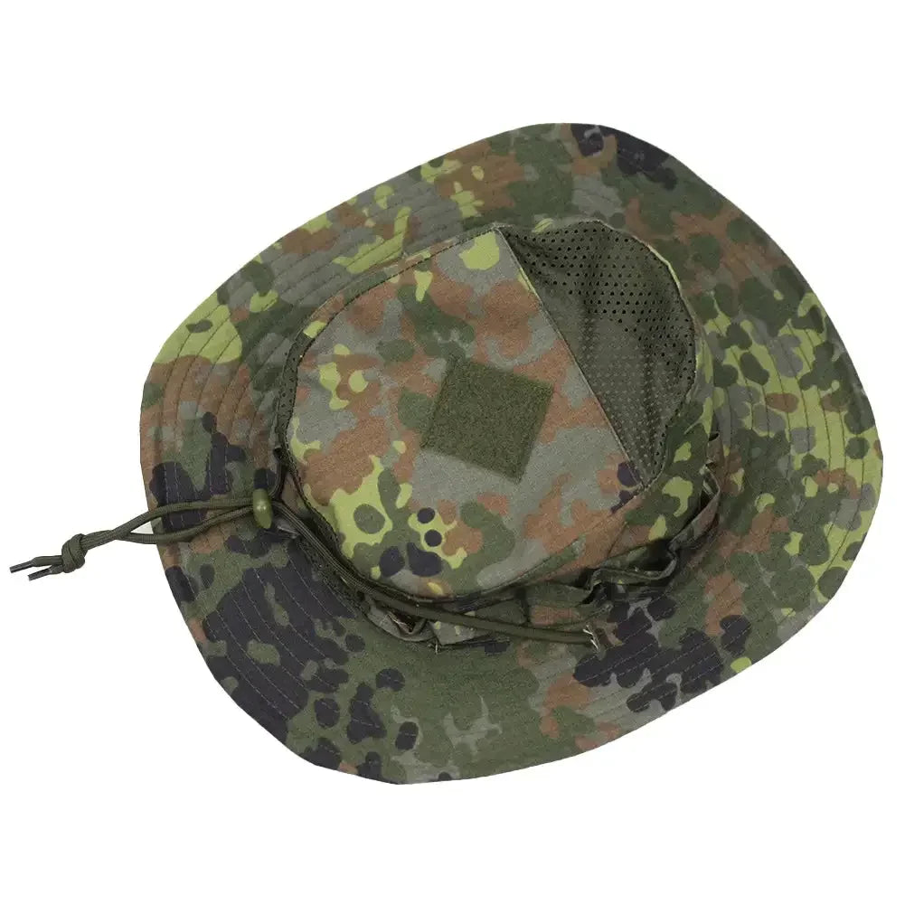 Men's Panama Hat Bucket Hat Tactical Sunscreen Camouflage Outdoor Travel Climbing Fishing Caps Training Beach Men's Hiking Hat