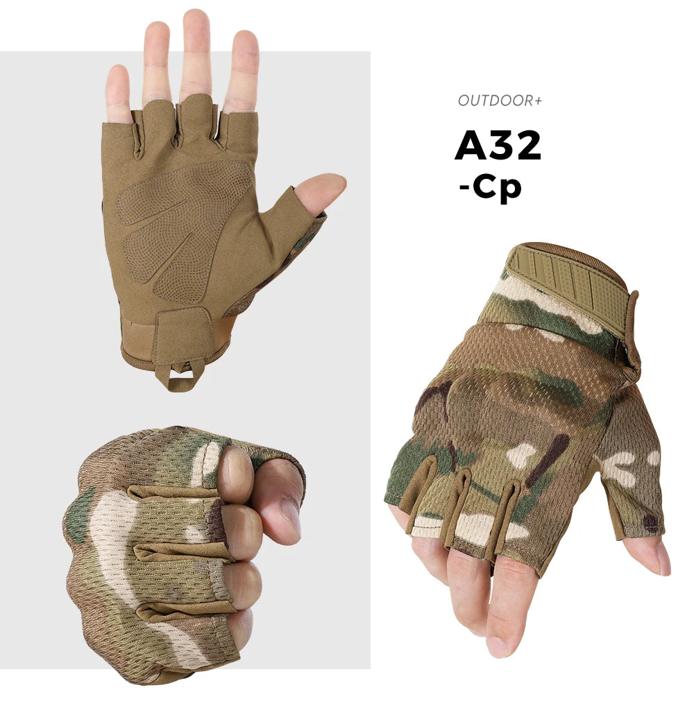 Camo Touch Screen Tactical Gloves Outdoor Hunting Shooting Sports Cycling Combat Airsoft Hiking Camping Bike Non-slip Equipment