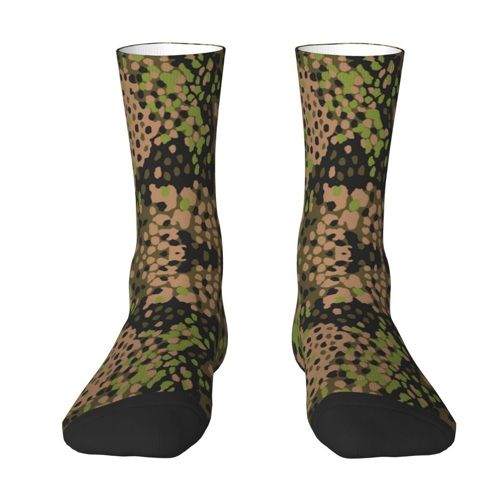 Camo Style Black Military Camouflage Dress Socks Men Women Warm Funny Novelty Crew Socks