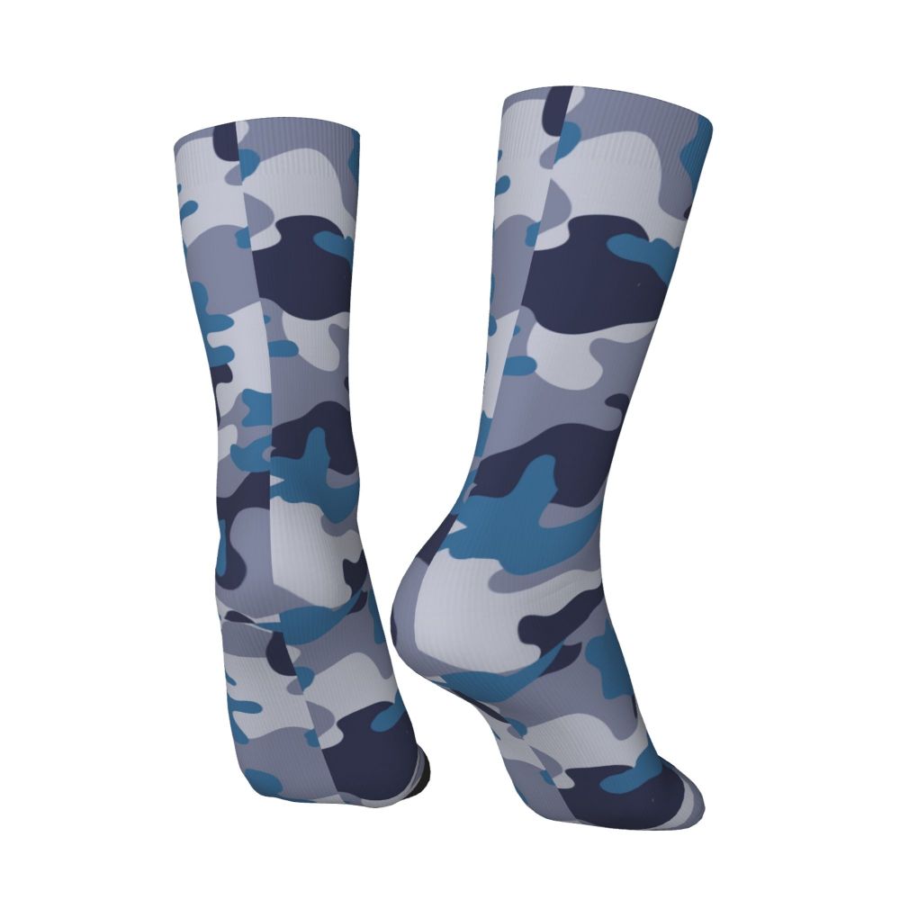 Camo Style Black Military Camouflage Dress Socks Men Women Warm Funny Novelty Crew Socks