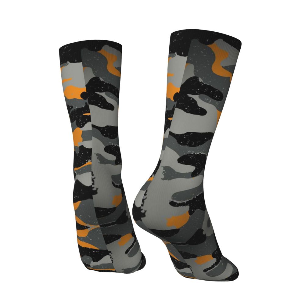 Camo Style Black Military Camouflage Dress Socks Men Women Warm Funny Novelty Crew Socks