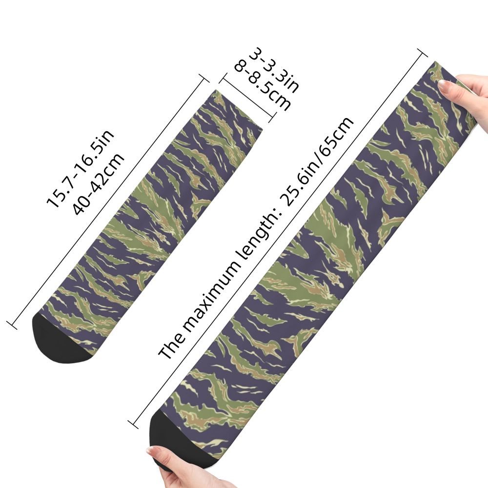 Camo Style Black Military Camouflage Dress Socks Men Women Warm Funny Novelty Crew Socks