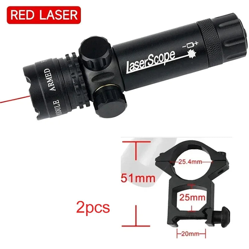 Red/Green Laser Dot Aiming Laser Lamp Can Be Installed with Flashlight Outdoor Aluminum Alloy Professional Telescope Appliances