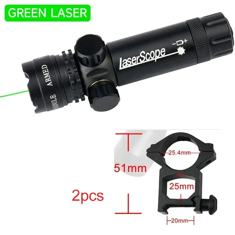 Red/Green Laser Dot Aiming Laser Lamp Can Be Installed with Flashlight Outdoor Aluminum Alloy Professional Telescope Appliances