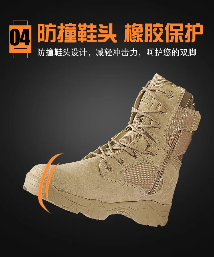 New lightweight Delta high top combat boots tactical boots hiking shoes Special Force outdoor wear-resistant desert boots winter