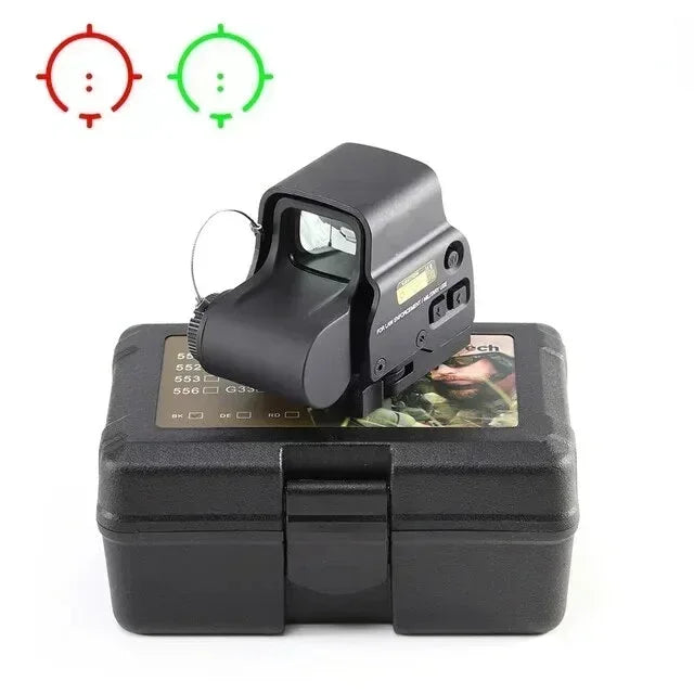 558 Holographic Scope 558+3x Tactical Optics Sights with Flip-up Quick Detachable Red/Green Dot Hunting Airsoft 3x Magnifier