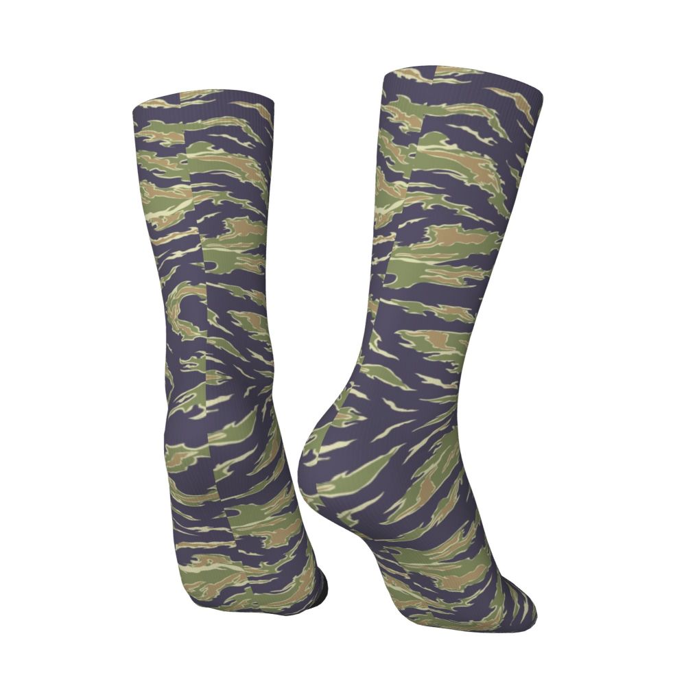 Camo Style Black Military Camouflage Dress Socks Men Women Warm Funny Novelty Crew Socks