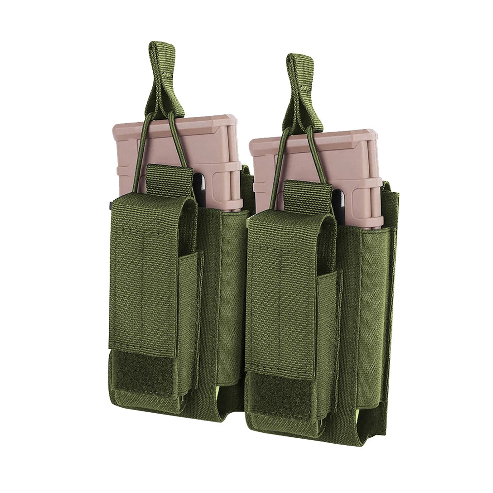 1000D Tactical Double/Triple Mag Pouch Molle Open-Top Triple Magazine Pouch Rifle Carrier Holster for M4 M14 M16 AK