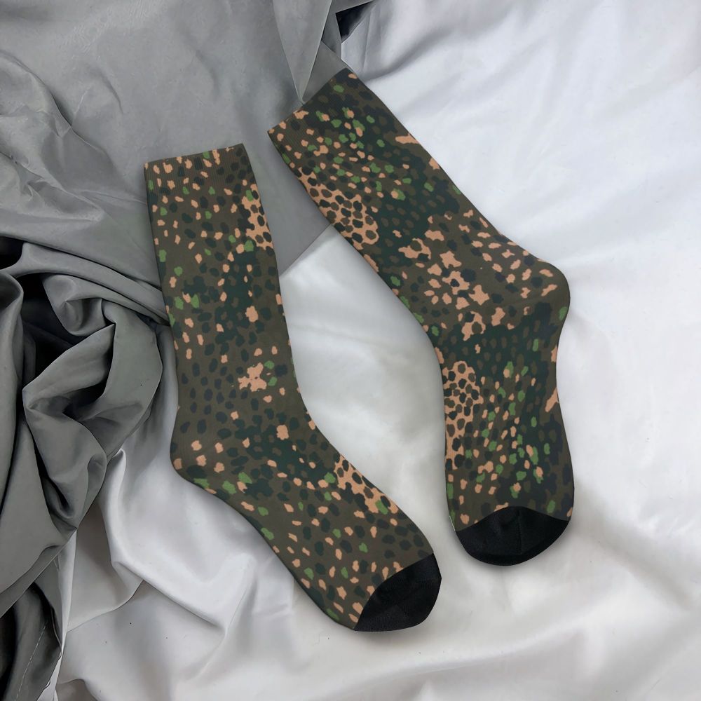 Camo Style Black Military Camouflage Dress Socks Men Women Warm Funny Novelty Crew Socks