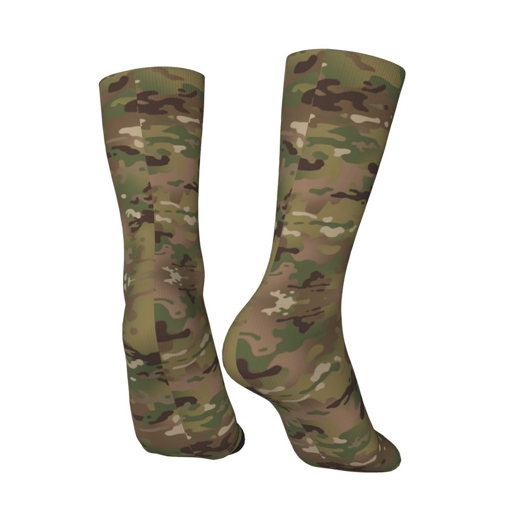 Camo Style Black Military Camouflage Dress Socks Men Women Warm Funny Novelty Crew Socks