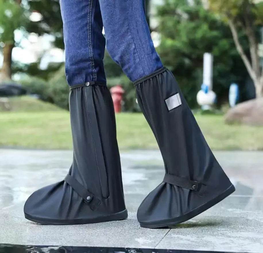 Anti Slip High Cylinder Rain Shoe Cover Waterproof Anti Slip Rain Resistant Shoes Thickened Wear-resistant Silicone Rain Boots