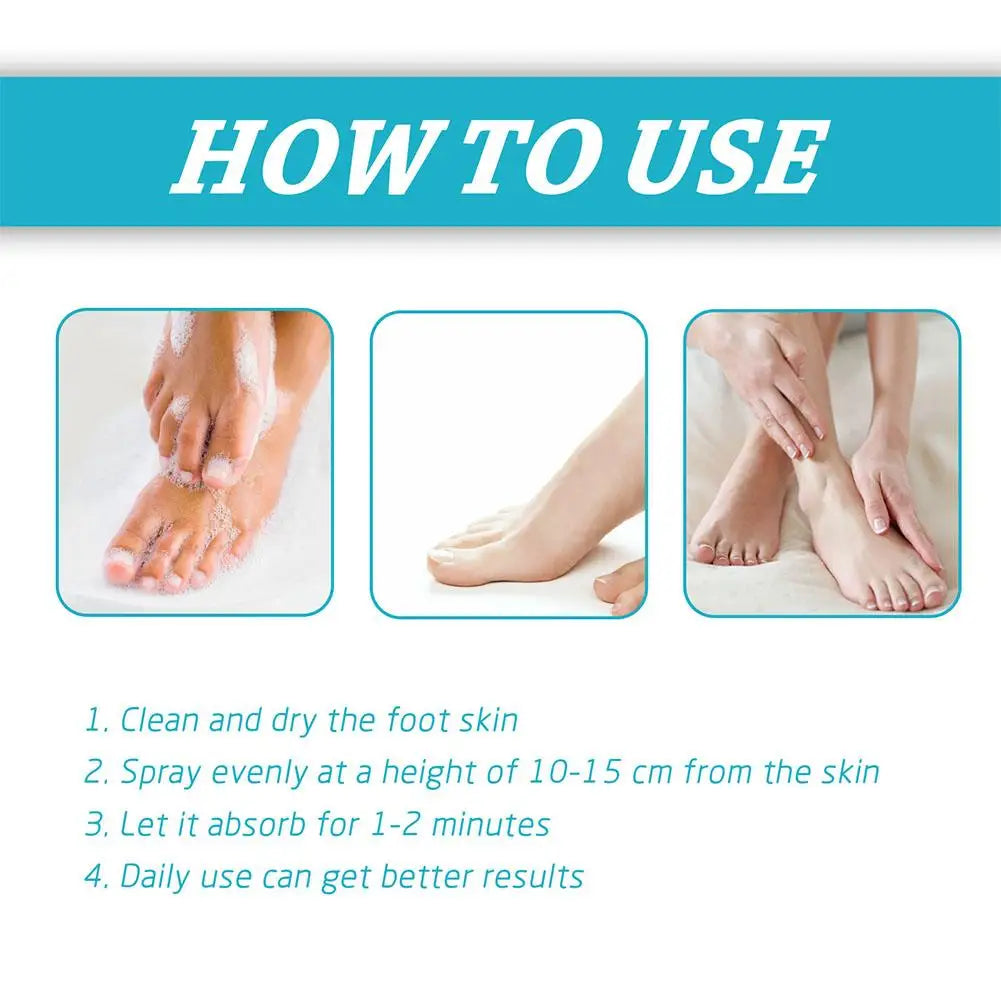 30ml Foot Care Spray Natural Deodorizing Spray Anti Drying Crack Foot Care Tool nail care spray