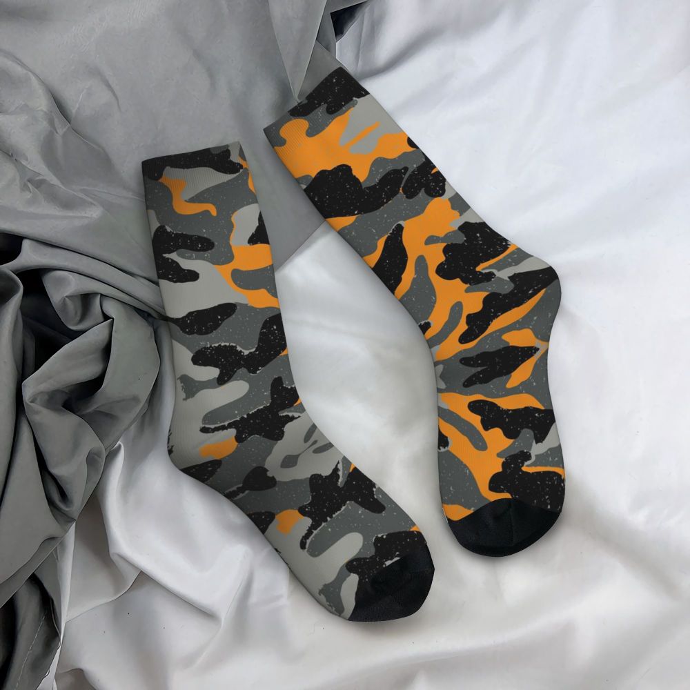 Camo Style Black Military Camouflage Dress Socks Men Women Warm Funny Novelty Crew Socks