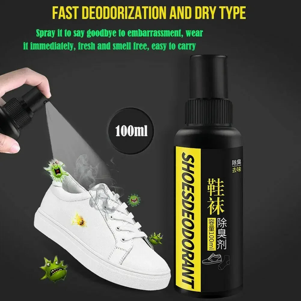 Socks Shoes Deodorant Spray Socks Odor Remover Spray Refresh Antiperspirant Foot Sweat Odor Remover 100ML Personal Health Care