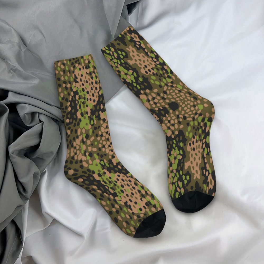 Camo Style Black Military Camouflage Dress Socks Men Women Warm Funny Novelty Crew Socks