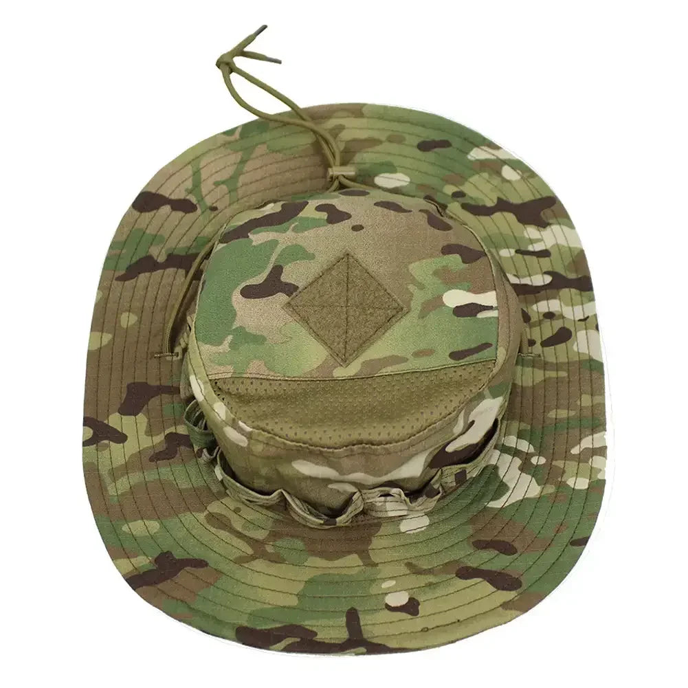 Men's Panama Hat Bucket Hat Tactical Sunscreen Camouflage Outdoor Travel Climbing Fishing Caps Training Beach Men's Hiking Hat