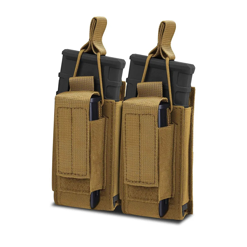 1000D Tactical Double/Triple Mag Pouch Molle Open-Top Triple Magazine Pouch Rifle Carrier Holster for M4 M14 M16 AK