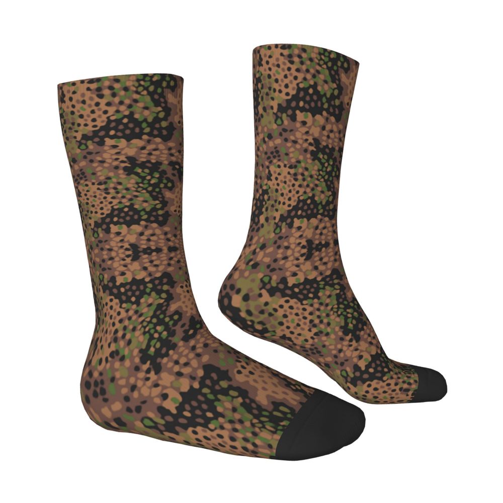 Camo Style Black Military Camouflage Dress Socks Men Women Warm Funny Novelty Crew Socks