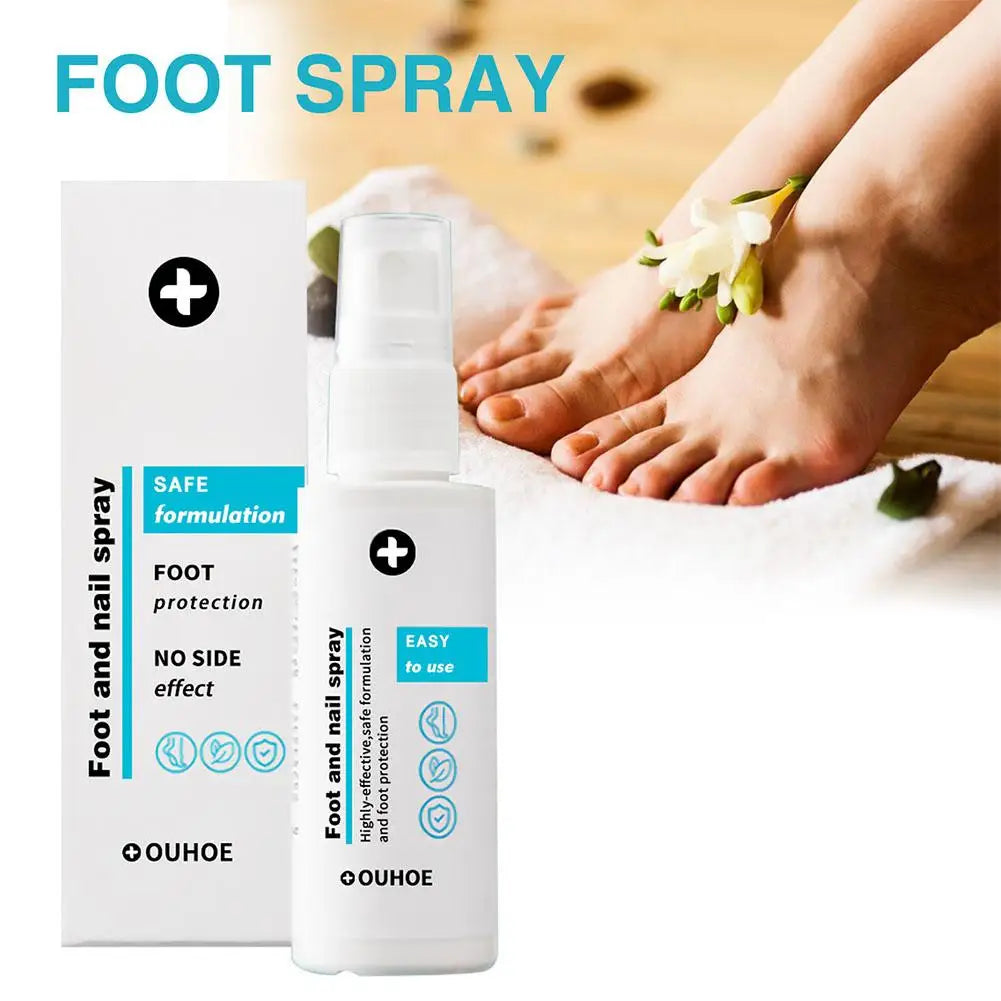 30ml Foot Care Spray Natural Deodorizing Spray Anti Drying Crack Foot Care Tool nail care spray