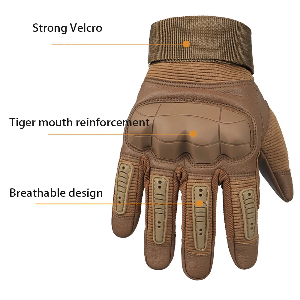 Hunting Riding Tactical Gloves Sport Military Training Non-slip Workout Fitness Gloves  Climbing Paintball Shooting For Men