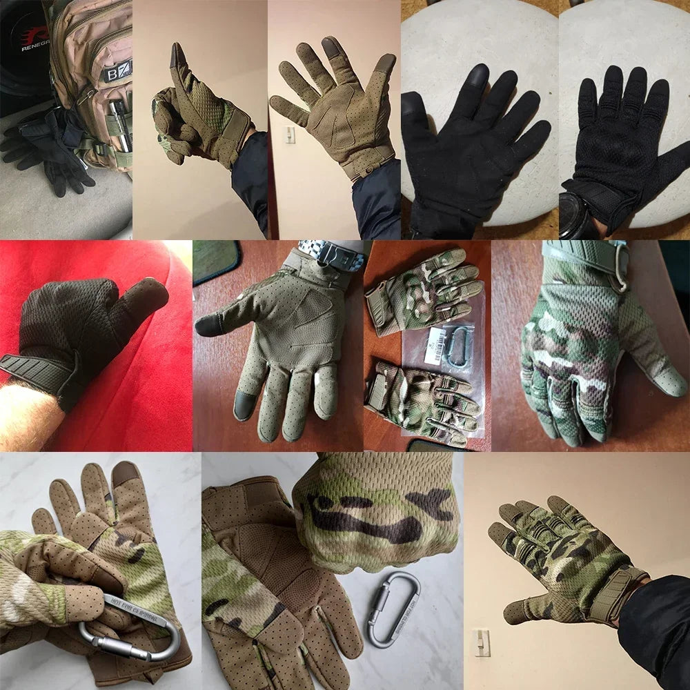 Camo Touch Screen Tactical Gloves Outdoor Hunting Shooting Sports Cycling Combat Airsoft Hiking Camping Bike Non-slip Equipment