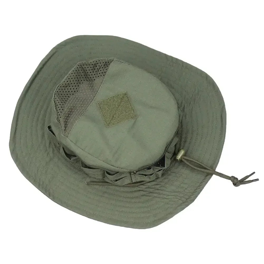 Men's Panama Hat Bucket Hat Tactical Sunscreen Camouflage Outdoor Travel Climbing Fishing Caps Training Beach Men's Hiking Hat