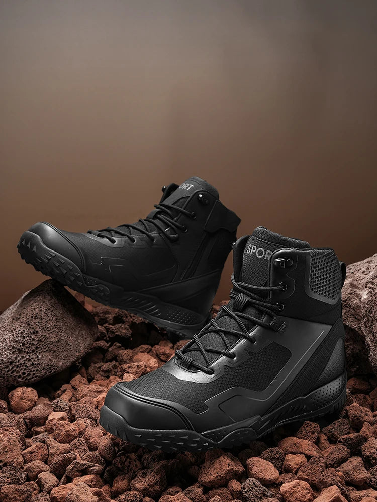 New Men Tactical Boots Waterproof Outdoor Casual Ankle Man Boot Desert Climbing Hunting Work Safety Hiking Male Shoes