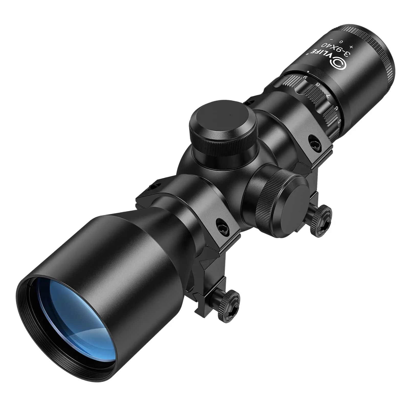 MidTen Rifle Scope 3-9x40 Compact Crosshair Reticle Free Mounts Quick Aiming Mil-dot Reticle 9X Hunting Riflescope Optics Sniper