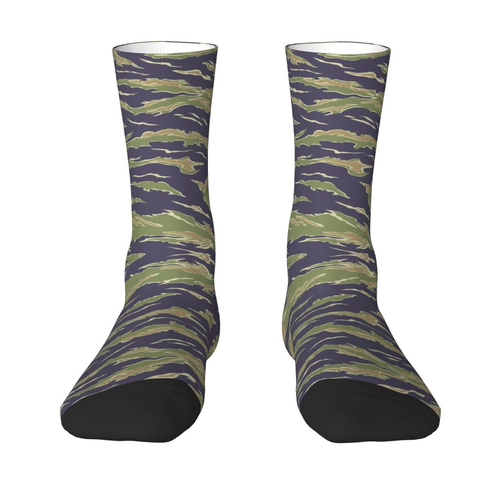 Camo Style Black Military Camouflage Dress Socks Men Women Warm Funny Novelty Crew Socks