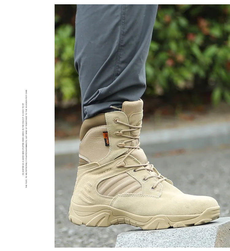 New lightweight Delta high top combat boots tactical boots hiking shoes Special Force outdoor wear-resistant desert boots winter