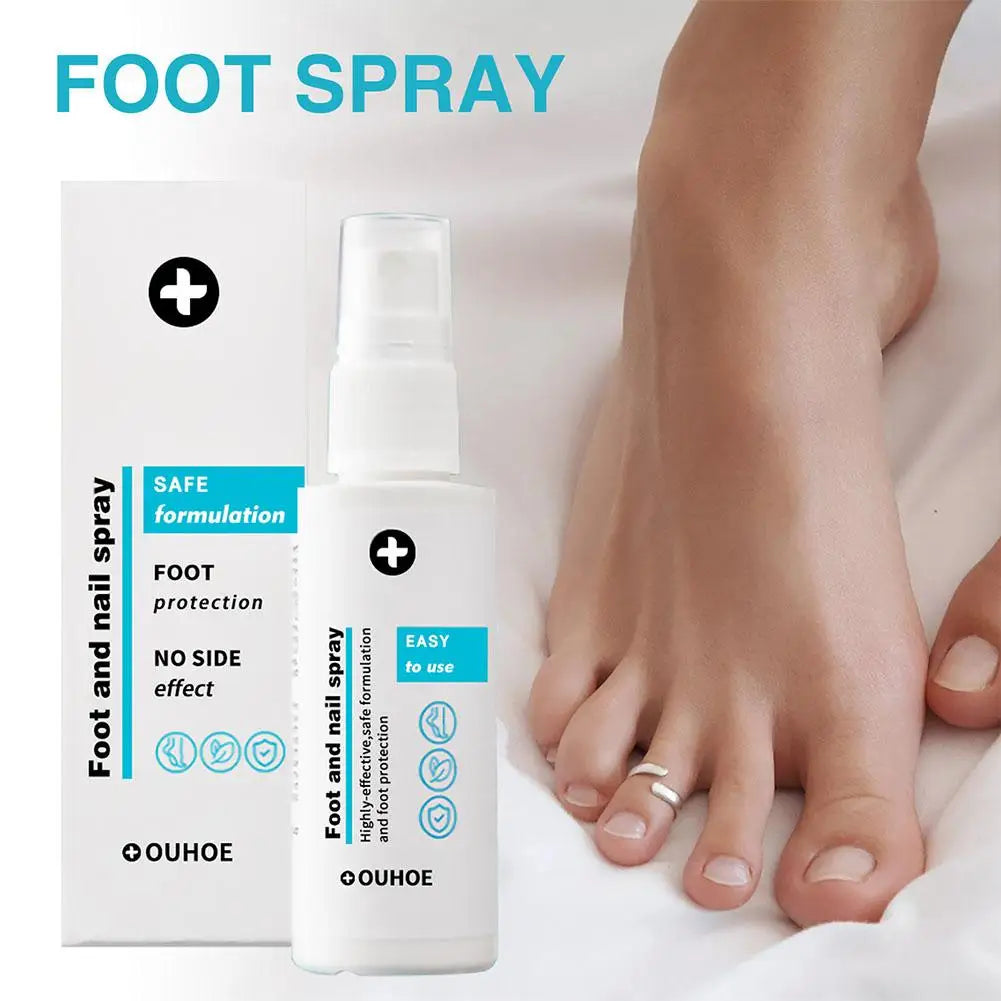 30ml Foot Care Spray Natural Deodorizing Spray Anti Drying Crack Foot Care Tool nail care spray