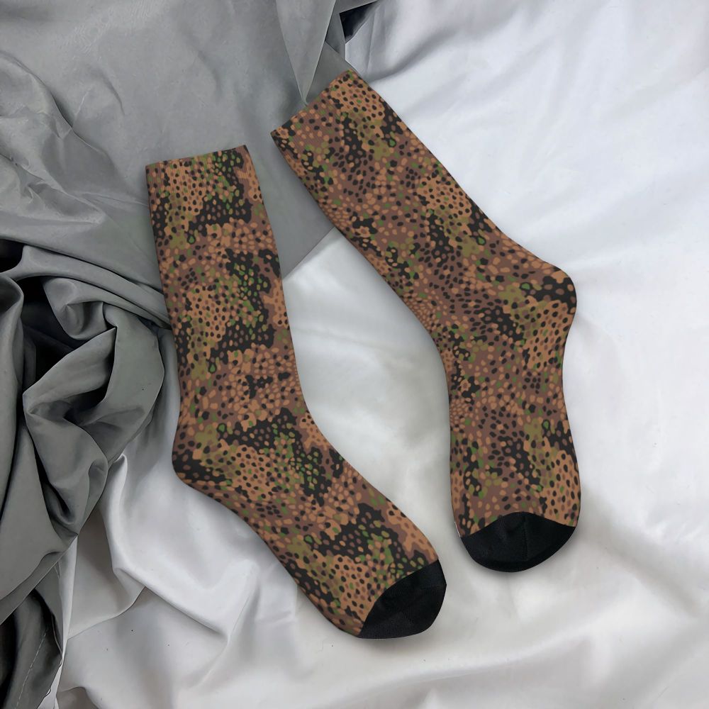 Camo Style Black Military Camouflage Dress Socks Men Women Warm Funny Novelty Crew Socks