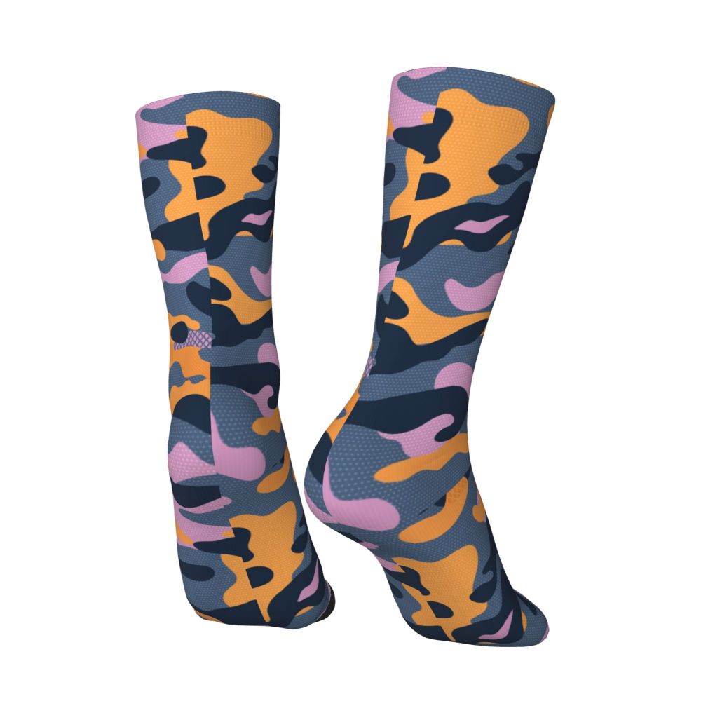 Camo Style Black Military Camouflage Dress Socks Men Women Warm Funny Novelty Crew Socks