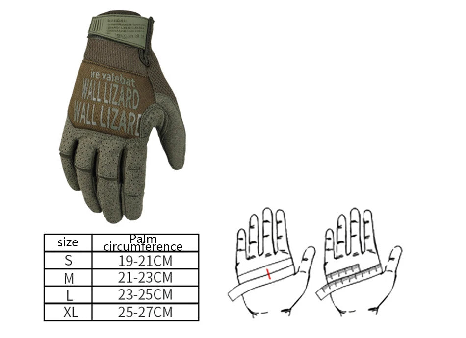 Men Tactical Gloves Airsoft Full Finger Gloves Outdoor Touchable Hiking Cycling Combat Shooting Camouflage Anti-Skid Mittens