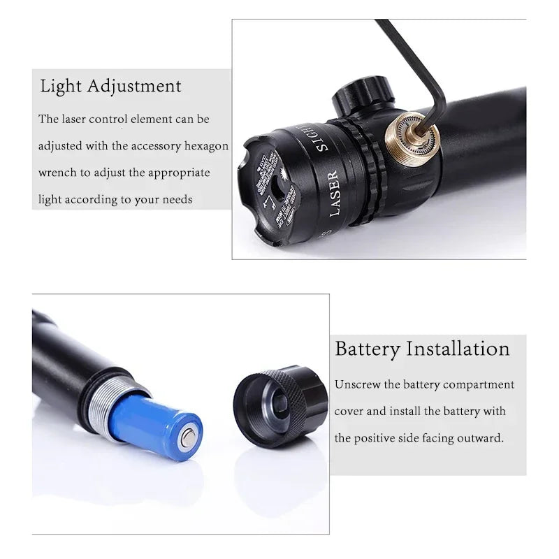 Red/Green Laser Dot Aiming Laser Lamp Can Be Installed with Flashlight Outdoor Aluminum Alloy Professional Telescope Appliances