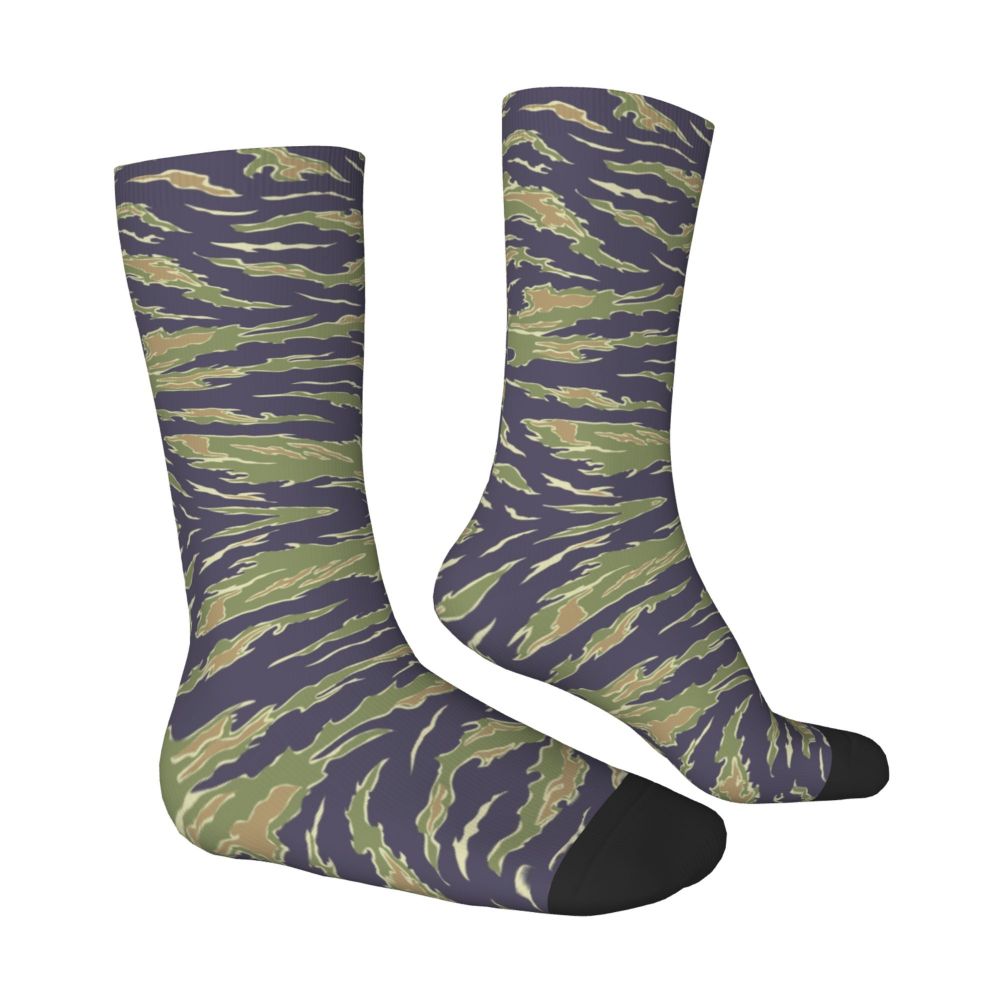 Camo Style Black Military Camouflage Dress Socks Men Women Warm Funny Novelty Crew Socks