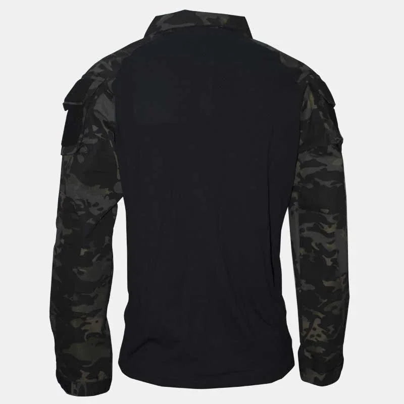 Combat Uniform Shirt Camouflage US Asian Size S-4XL Cargo Sport Tops Airsoft Paintball Tactical Men Camo Waterproof Shirts