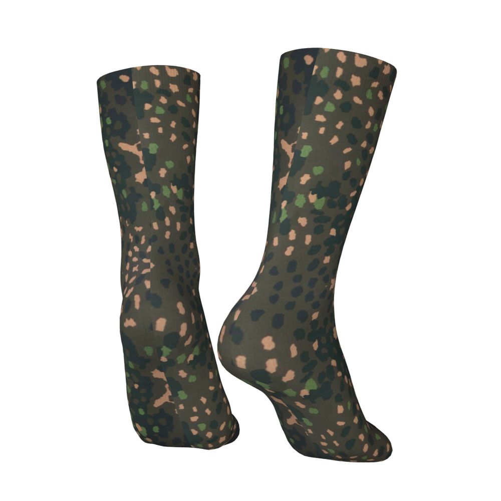 Camo Style Black Military Camouflage Dress Socks Men Women Warm Funny Novelty Crew Socks