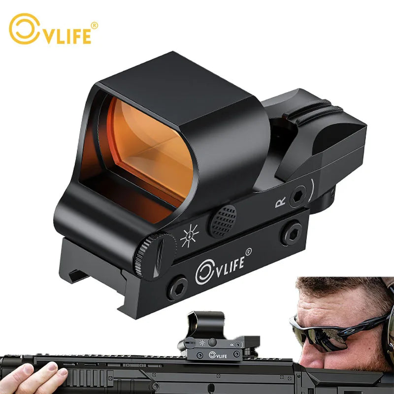 MidTen Rifle Scope Hunting 1x28x40 Red Dot Sight 4 Adjustable Reticles 20mm Picatinny Rail Optics Absolute Co-Witness