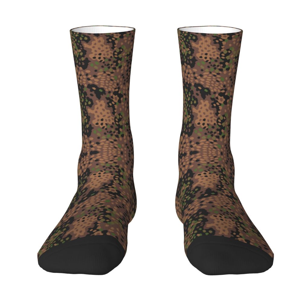 Camo Style Black Military Camouflage Dress Socks Men Women Warm Funny Novelty Crew Socks