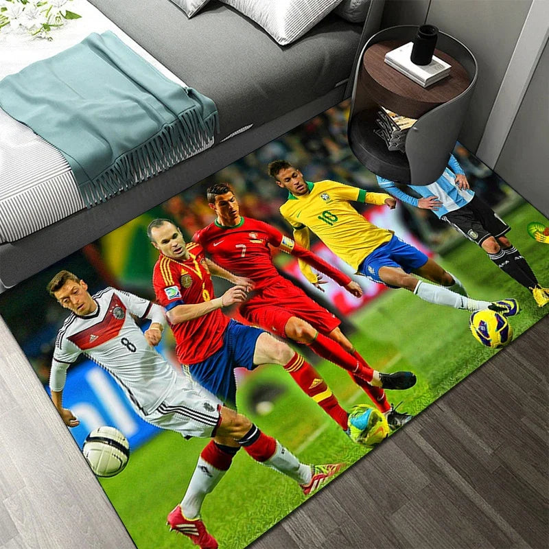 Football-Themed Rug – Home & Bedroom Decor