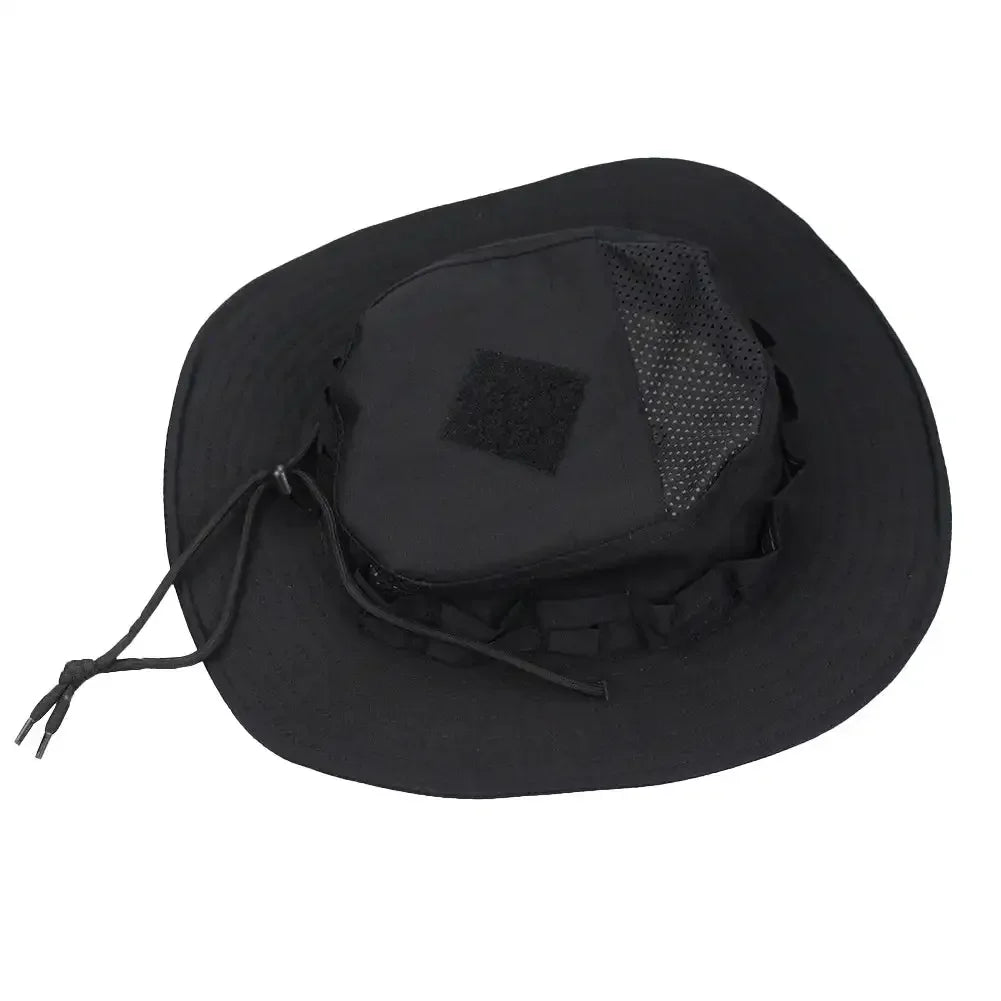 Men's Panama Hat Bucket Hat Tactical Sunscreen Camouflage Outdoor Travel Climbing Fishing Caps Training Beach Men's Hiking Hat