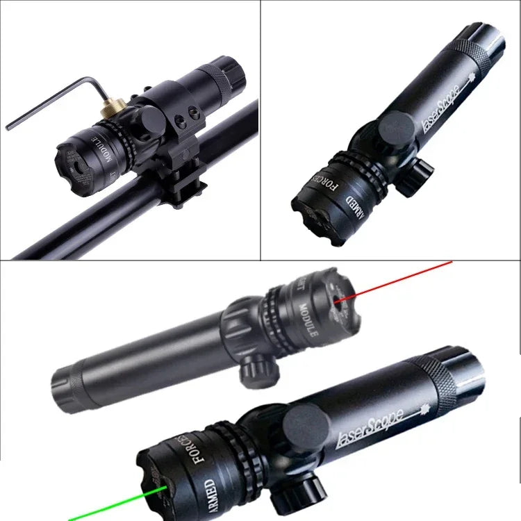 Red/Green Laser Dot Aiming Laser Lamp Can Be Installed with Flashlight Outdoor Aluminum Alloy Professional Telescope Appliances