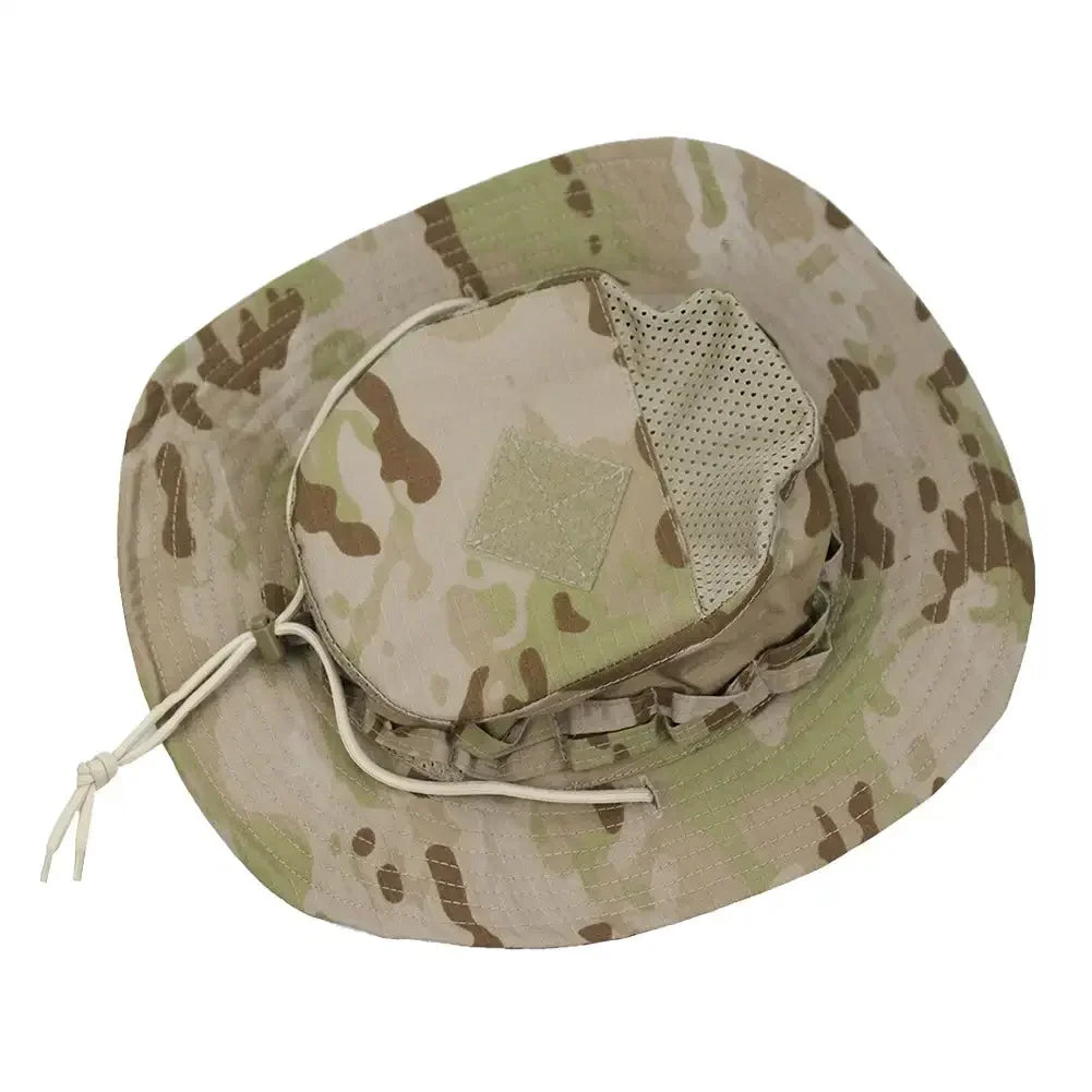 Men's Panama Hat Bucket Hat Tactical Sunscreen Camouflage Outdoor Travel Climbing Fishing Caps Training Beach Men's Hiking Hat